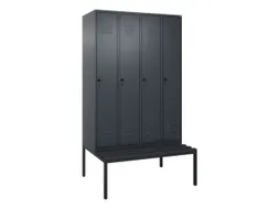 locker voor scheiding van kleding,HxBxD 2120x1200x815mm,4vak