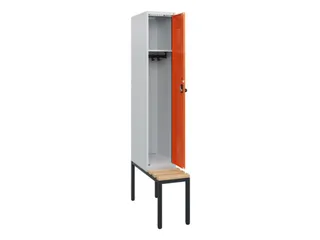 locker met bank,HxBxD 1950x300x815mm,1vak,vak B 300mm,draaigrendel - 1