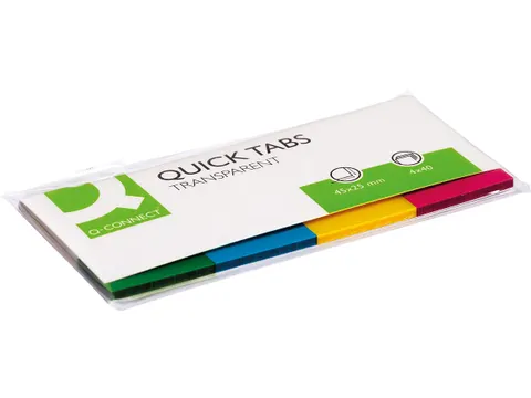 Quick Tabs 25x45mm 4 Kleuren 40 Tabs Per Kleur