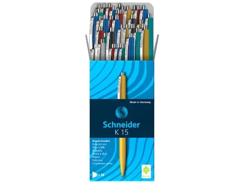 Balpen K15 Medium 1mm Geassorteerde Kleuren Blauw