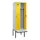 locker met bank,voor scheiding van kleding,HxBxD 2120x600x815mm,2vak