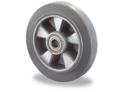 Wiel 400kg 200x50mm Aluminium Velg Elastische Band Grijs