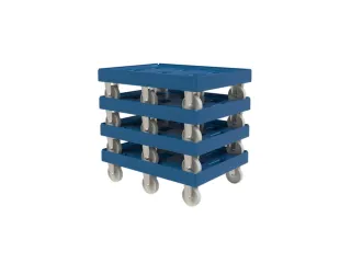 dolly,draagverm. 500kg,laadvl. LxB 814x612mm,platform doorbroken - 4