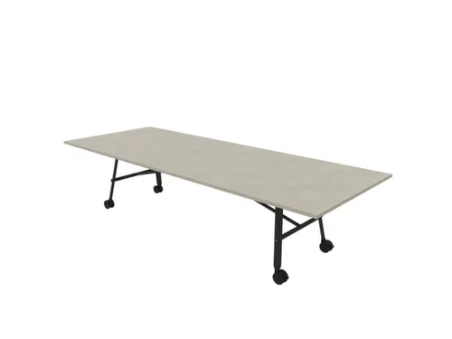 klaptafel,HxBxD 750x3200x1200mm,hoekig,4voeten donkergrijs,ovale buis