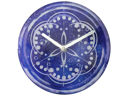 Tafelklok Nextime dia 20cm indigo glas Cosmo Indigo Tafel