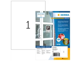 HERMA 10773 Weerbestendige etiketten A4 210x297mm Wit 80 stuks - 1
