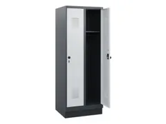schoollocker,HxBxD 1630x600x500mm,2vak,vak B 300mm,draaigrendel,sokkel