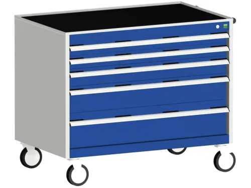 ladekast HxBxD 880x1050x650mm 5laden romp RAL7035 front RAL5010