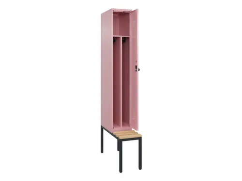 locker met bank,voor scheiding van kleding,HxBxD 2120x300x815mm,1vak