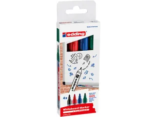 Viltstift Edding 250 Whiteboard Rond Assorti 1.5-3mm 4stuks - 3