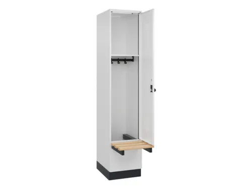 locker met bank,HxBxD 1950x400x815mm,1vak,vak B 400mm,draaigrendel