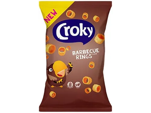 Croky rings barbecue chips, zakje van 75 gram