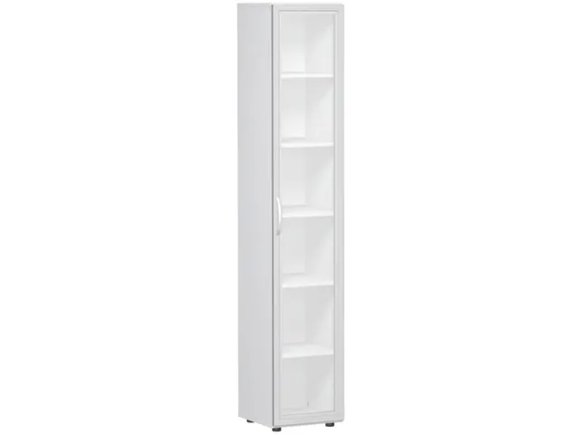 kantoorkast HxBxD 2160x400x420mm romp wit glazen deur