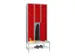armoire vestiaire a. banc,2 niveaux,RAL7035,face avant RAL3000