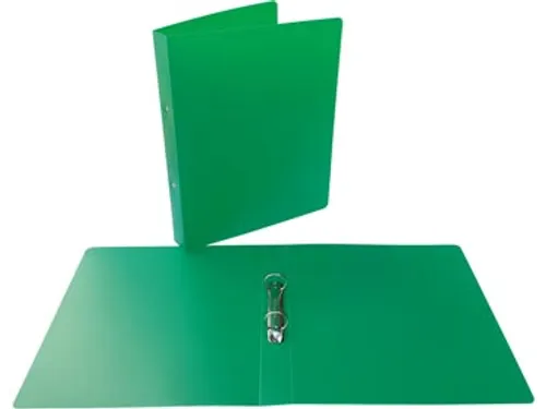 ringmap, voor ft A4, uit PP, 2 ringen van 25mm, groen