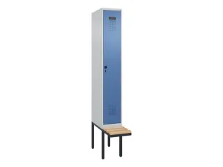 locker met bank,voor scheiding van kleding,HxBxD 2120x300x815mm,1vak - 2