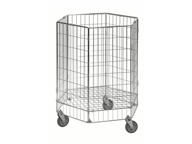 Chariot grillagé 900x700x700mm charge 60kg galvanisé
