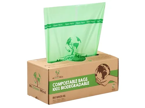 Afvalzak bio Mr. Green Mind 36x35cm 6 liter dispenser 150 stuks