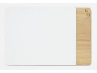 Glasmagneetbord Naga 60x80cm wit/eiken afgeronde hoeken - 3