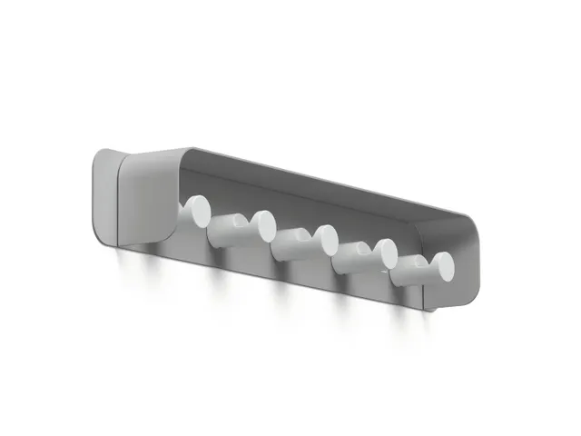 Wandkapstok DURASTORE 5 haken aluminium grijs 50cm