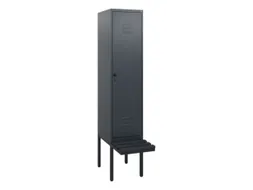 locker met bank,HxBxD 1950x400x815mm,1vak,vak B 400mm,draaigrendel
