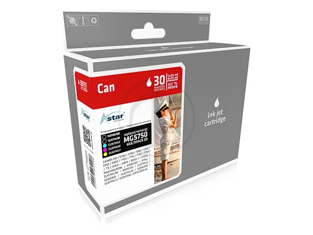 As45575 Astar Canon Pgi570Xl/Cli571Xl Mg Inkt Cmyk Pbk Hc Rebuilt 5St