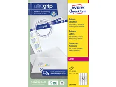Etiket Avery L7651-25 38.1x21.2mm Laserprinter Wit 6500 stuks
