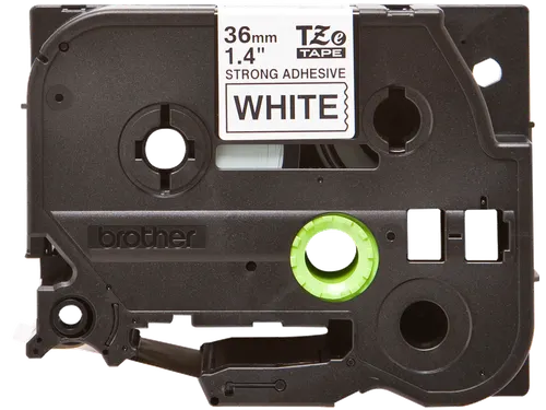 Brother TZe-S261 labeltape zwart op wit – sterk klevend - breedte 36