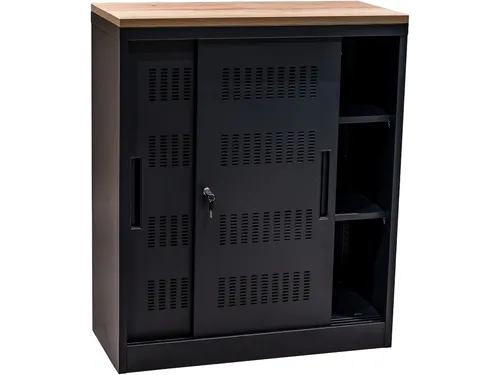 Euroseats Schuifdeurkast 105x90x40cm Zwart