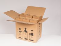 Smartbox Pro Verzenddoos voor Gin flessen 326x226x278mm, Dubbellaags,