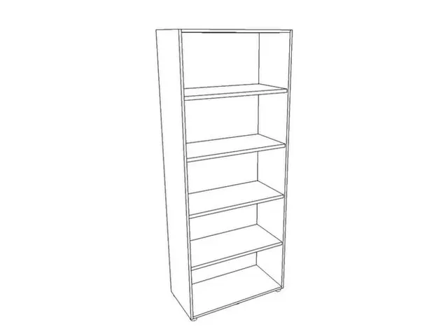 kantoorstelling HxBxD 2140x860x450mm 5 OH 4xhouten vloer aluminium