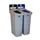 Slim Jim Recyclingstation Frans Deksel Gesloten Zwart Flessen Blauw