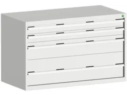ladekast HxBxD 800x1300x650mm 4laden romp RAL7035 front RAL7035