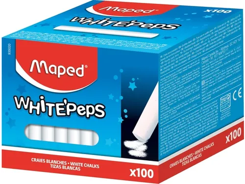 Schoolbordkrijt Maped White'Peps doos à 100 stuks wit