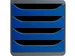 Module de classement Big Box 4 tiroirs Iderama - Bleu royal