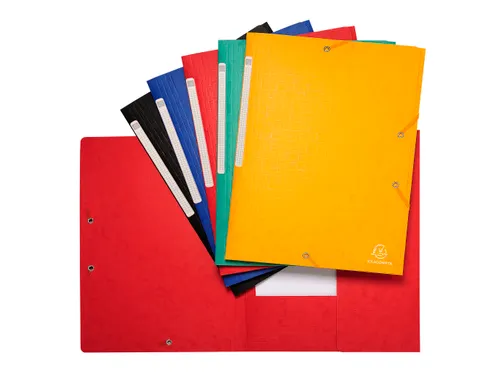 Elastomap A4 glanskarton 3 kleppen monobloc Assorti