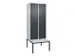 locker voor scheiding van kleding,HxBxD 2120x800x815mm,2vak