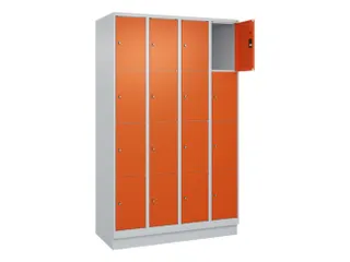 lockerkast,HxBxD 1950x1200x500mm,4x4vakken,vak B 300mm,cil.-slot - 1