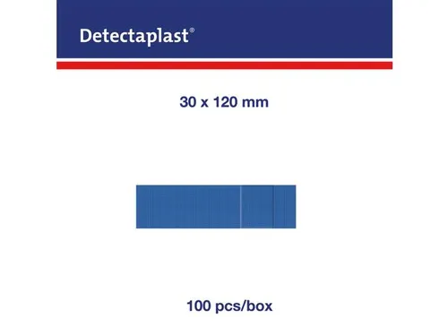 Detectaplast 8447 Textielpleister Elastisch Blauw 120x30mm 100 Stuks
