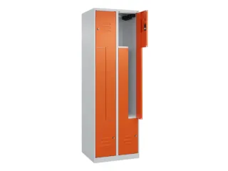 Z-garderobekast,HxBxD 1850x600x500mm,vak B 150/300mm,cil.-slot - 2