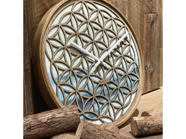 Horloge murale 40cm-Silent-Vert-Bois-NeXtime Concord