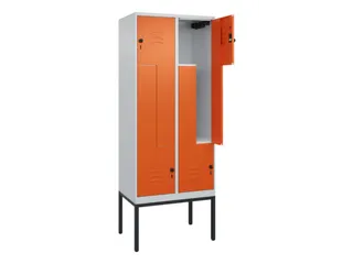 Z-garderobekast,HxBxD 2120x800x500mm,vak B 200/400mm,draaigrendel - 2