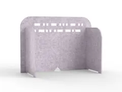 Akoestisch PET-vilt scheidingsscherm S 70x35cm lichtgrijs