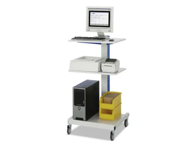 poste informatique,HxlxP 1230x650x650mm,3 tabl.,niveaux gris clair