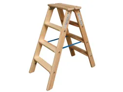 dubbele ladder,beide zijden,2x4treden,Stand H 0,45m,balk L 0,95m,hout