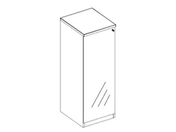 vitrinekast,HxBxD 825x400x445mm,1xhouten vloer,2 OH,MS-donkergrijs