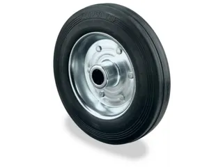 wiel,draagverm. 250kg,massief rubber-banden,ØxB 250x50mm,rollager - 1