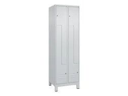 Z-garderobekast,HxBxD 1950x600x500mm,vak B 150/300mm,cil.-slot,voeten