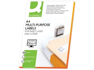 Q-Connect Multi-purpose etiketten A4 63,5x33,9mm Wit 2400 stuks - 1
