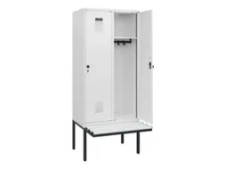 locker met bank,HxBxD 1950x800x815mm,2vak,vak B 400mm,draaigrendel